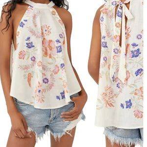 Free People Emily print halter tank